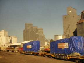 Grain elevators at a transport & milling hub